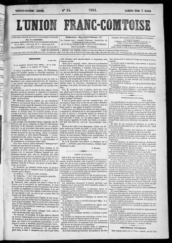 05/03/1881 - L'Union franc-comtoise [Texte imprimé]