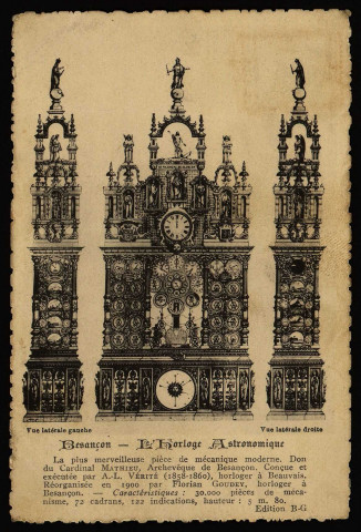 Besançon - Horloge Astronomique [image fixe] , Besançon : Edition BRANDIDAS-GOUDEY, 1904/1930