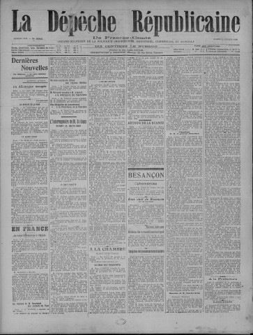 21/02/1920 - La Dépêche républicaine de Franche-Comté [Texte imprimé]