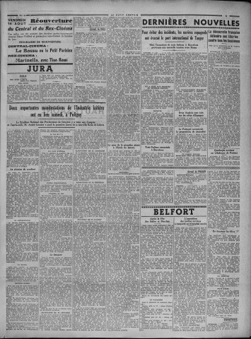10/08/1936 - Le petit comtois [Texte imprimé] : journal républicain démocratique quotidien