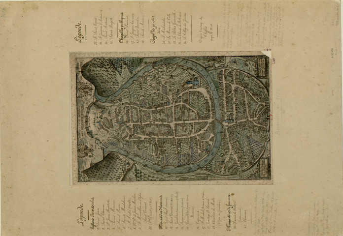 Vesontio civitas imperialis libera Sequanorum metropolis. / Jo. Maublan pictor Vesont. delineavit  ; Nicolaus Spirain Divio. Sculpsit et excudit , [S.l] : [s.n], 1618