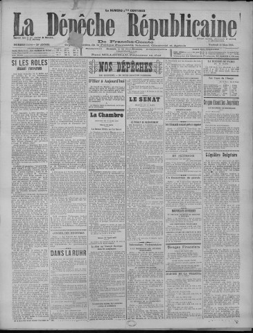 16/03/1923 - La Dépêche républicaine de Franche-Comté [Texte imprimé]