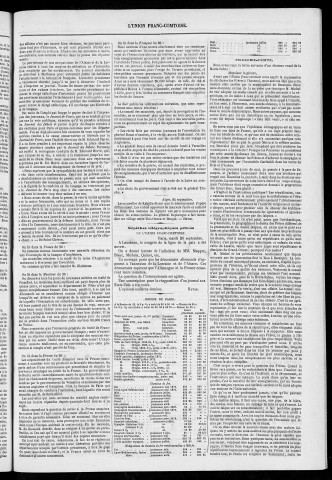 26/09/1871 - L'Union franc-comtoise [Texte imprimé]