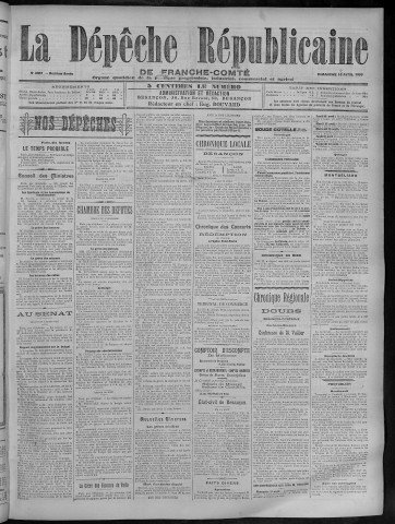 15/04/1906 - La Dépêche républicaine de Franche-Comté [Texte imprimé]