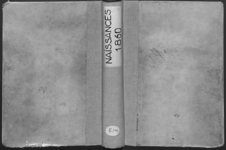 Registre des naissances, 1860