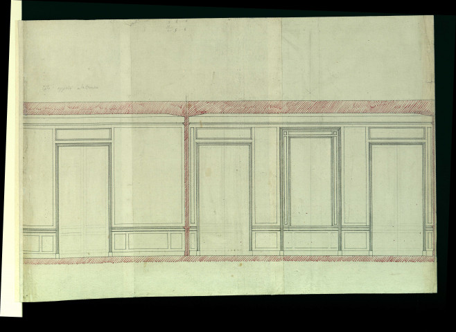 Salon, pour l'opéra "Embarras des richesses" (détail). Projet de décor de théâtre / Pierre-Adrien Pâris , [S.l.] : [P.-A. Pâris], [1700-1800]