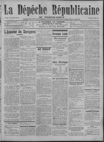 30/06/1914 - La Dépêche républicaine de Franche-Comté [Texte imprimé]