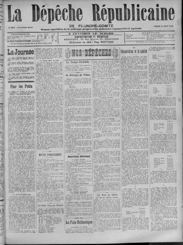 16/08/1913 - La Dépêche républicaine de Franche-Comté [Texte imprimé]