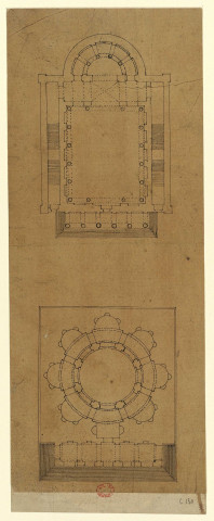 Basilique et rotonde [Dessin] , [S.l.] : [s.n.], [1750-1799]