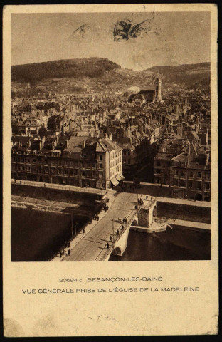 Besançon-les-Bains. - Vue générale prise de l'église de la Madeleine [image fixe] , Mulhouse : Braun & Cie, 1930/1939