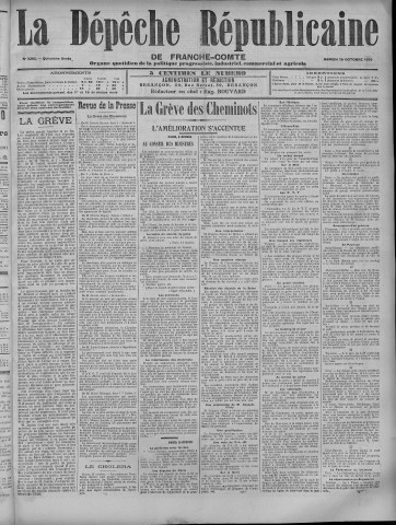15/10/1910 - La Dépêche républicaine de Franche-Comté [Texte imprimé]