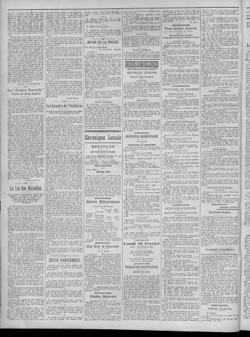 02/02/1912 - La Dépêche républicaine de Franche-Comté [Texte imprimé]