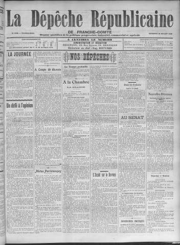 10/07/1908 - La Dépêche républicaine de Franche-Comté [Texte imprimé]