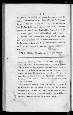 Pétition présentée, le 15 septembre 1790, à MM. les Officiers municipaux de la ville de Besançon, par cent et quelques citoyens...