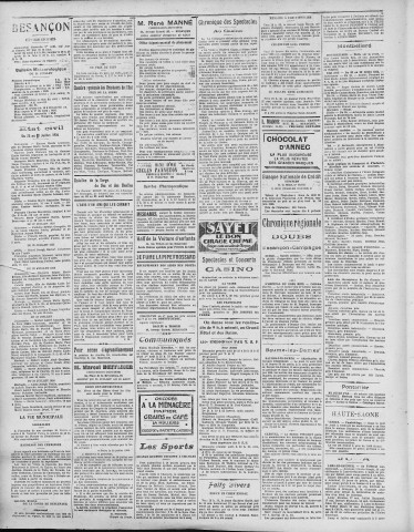01/08/1926 - La Dépêche républicaine de Franche-Comté [Texte imprimé]