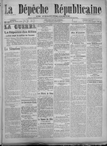 12/01/1917 - La Dépêche républicaine de Franche-Comté [Texte imprimé]