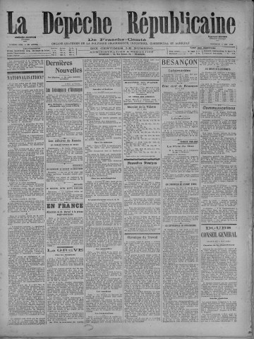 07/05/1920 - La Dépêche républicaine de Franche-Comté [Texte imprimé]