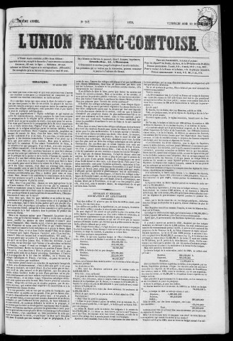 10/10/1851 - L'Union franc-comtoise [Texte imprimé]