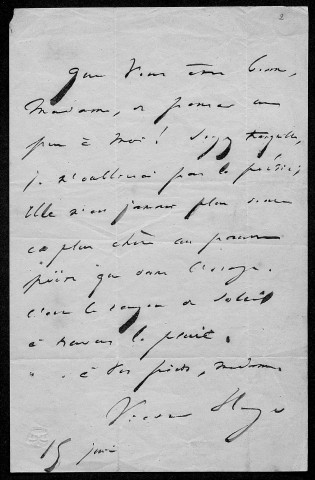 Ms Z 786 - Victor Hugo. Lettres. 1824 et 1848
