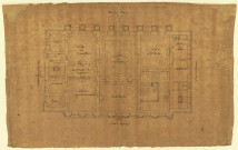 Hôtel de Ville de Neuchâtel [image fixe] : plan d'un étage, côté du faubourg / [Pierre-Adrien Pâris] , 1750/1799