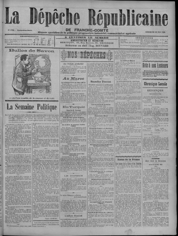 30/05/1909 - La Dépêche républicaine de Franche-Comté [Texte imprimé]