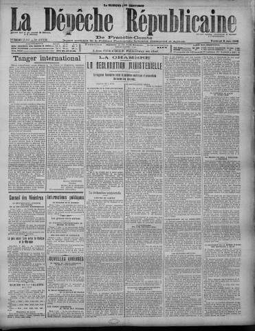 08/06/1928 - La Dépêche républicaine de Franche-Comté [Texte imprimé]