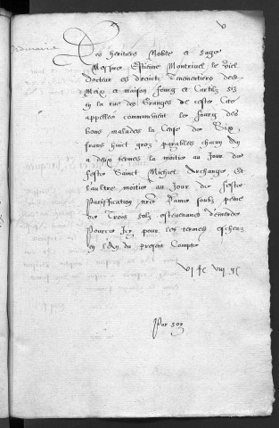 Comptes de la Ville de Besançon, recettes et dépenses, Compte de Jacques Chevannay des Daniels (1er juin 1626 - 31 mai 1627)