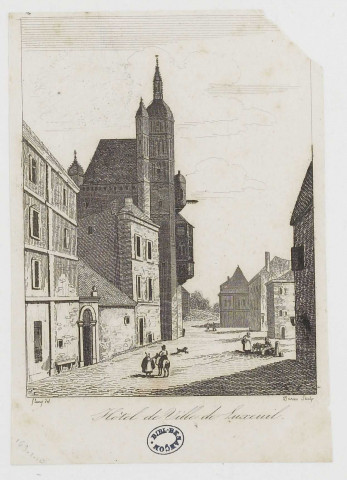Hôtel de ville de Luxeuil [estampe] / Fleury, delineavit, Durau, sculpsit , [S.l.] : [s.n.], [1700-1799]