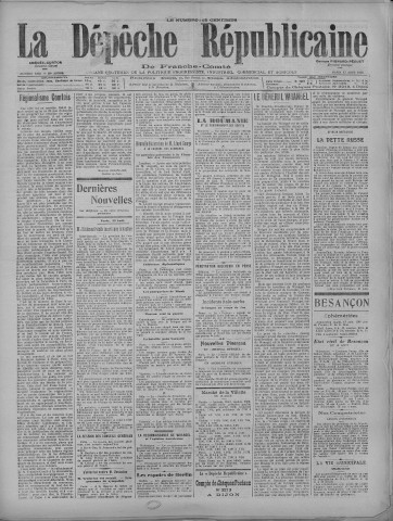17/08/1920 - La Dépêche républicaine de Franche-Comté [Texte imprimé]