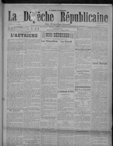 28/01/1921 - La Dépêche républicaine de Franche-Comté [Texte imprimé]