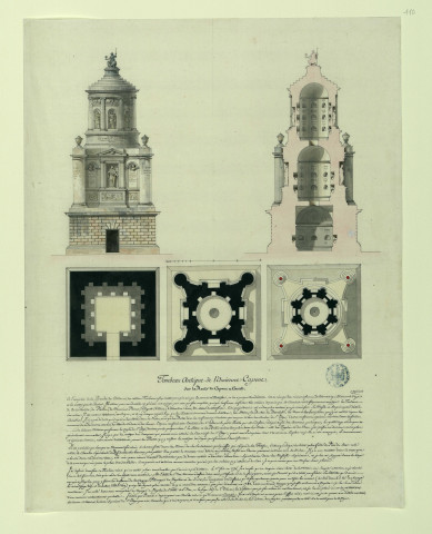 Tombeau antique de l'ancienne Capoue, sur la route de Capoue à Caserte / Pierre-Adrien Pâris , [S.l.] : [P.-A. Pâris], [1700 - 1800]