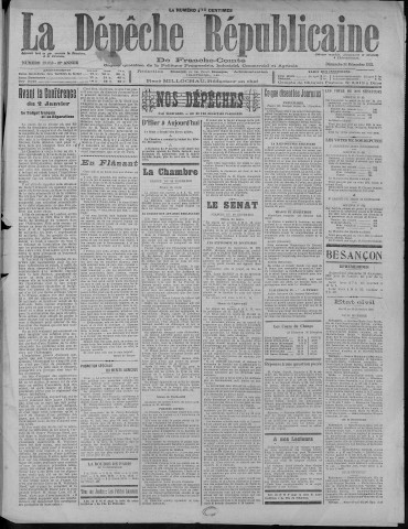31/12/1922 - La Dépêche républicaine de Franche-Comté [Texte imprimé]