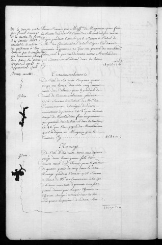 Comptes de la Ville de Besançon, recettes et dépenses, Compte de Pierre François Garnier (1756)