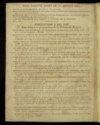 Almanach phalanstérien pour 1848