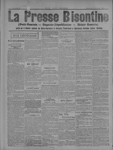 06/02/1920 - La Dépêche républicaine de Franche-Comté [Texte imprimé]