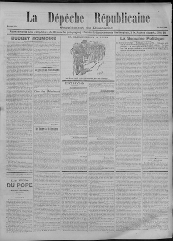 01/04/1906 - La Dépêche républicaine de Franche-Comté [Texte imprimé]
