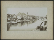 MAUVILLIER, Emile. Besançon. Quai d'Arènes (actuel quai Veil-Picard), avec barques lavandières