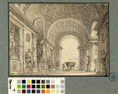 Vue de la villa Albani (intérieur) / Pierre-Adrien Pâris , [S.l.] : [P.-A. Pâris], [1700-1800]