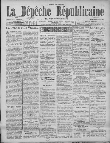 05/12/1924 - La Dépêche républicaine de Franche-Comté [Texte imprimé]