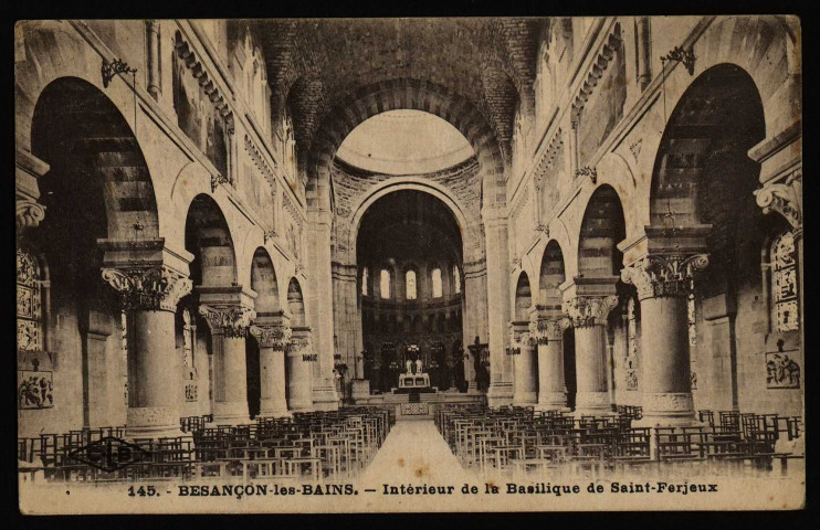 Besançon. - Intérieur de la Basilique de Saint-Ferjeux [image fixe] , Besançon : "Etablissements C. Lardier - Besançon (Doubs), 1904/1930