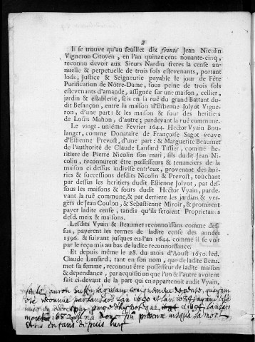 Factum pour les sieurs François Varin, avocat en Parlement... et Louis Martin... demandeurs... contre Jacques Sapin & Laurence Bey sa femme, appelans... /