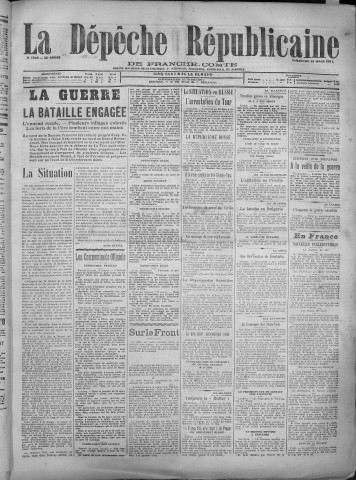 25/03/1917 - La Dépêche républicaine de Franche-Comté [Texte imprimé]