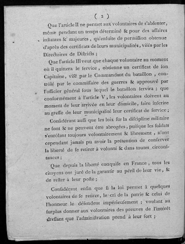 Arrêté du Conseil général du département du Doubs. Du 7 décembre 1792, l'an 1er de la République française