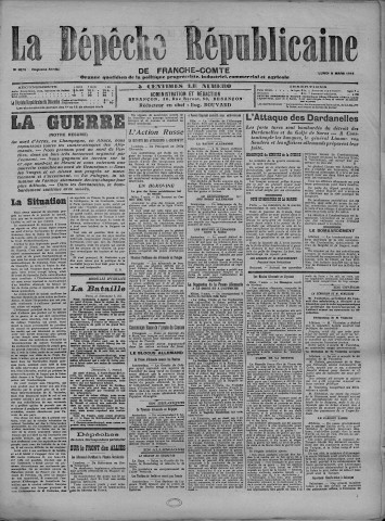 08/03/1915 - La Dépêche républicaine de Franche-Comté [Texte imprimé]