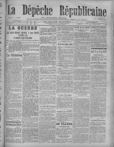 02/09/1918 - La Dépêche républicaine de Franche-Comté [Texte imprimé]