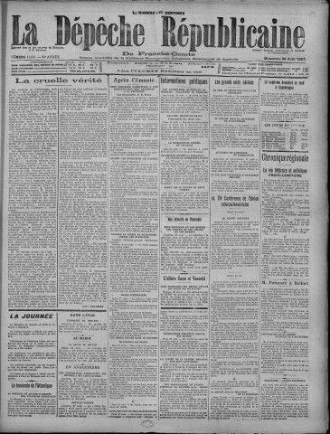 28/08/1927 - La Dépêche républicaine de Franche-Comté [Texte imprimé]