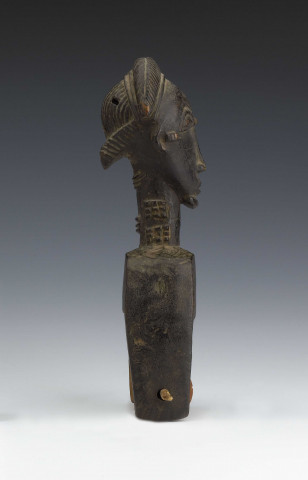 poulie de métier à tisser Baoulépoulie et bobine