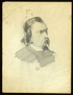 Jean Gigoux, en buste, légèrement tourné vers la droite , [circa 1860]
