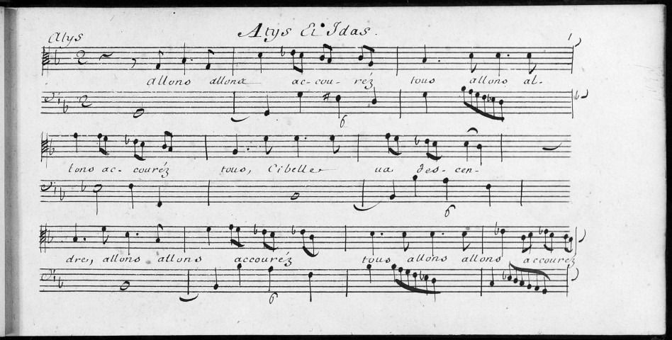 Scènes choisies des opéras d'Atys, Armide et Phaéton / musique de Jean-Baptiste Lully ; paroles de Philippe Quinault