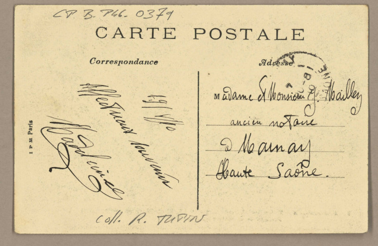 Besançon - Fêtes Présidentielles des 13, 14 et 15 Août 1910 - Fontaine de la Rue des Boucheries. [image fixe] , Paris : I P. M Paris, 1904/1910